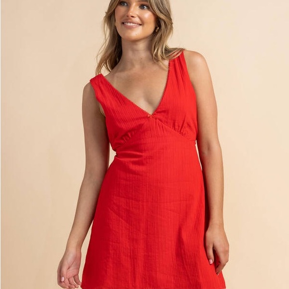 Rhythm Red Belle Mini Dress (size small) - Picture 4 of 7